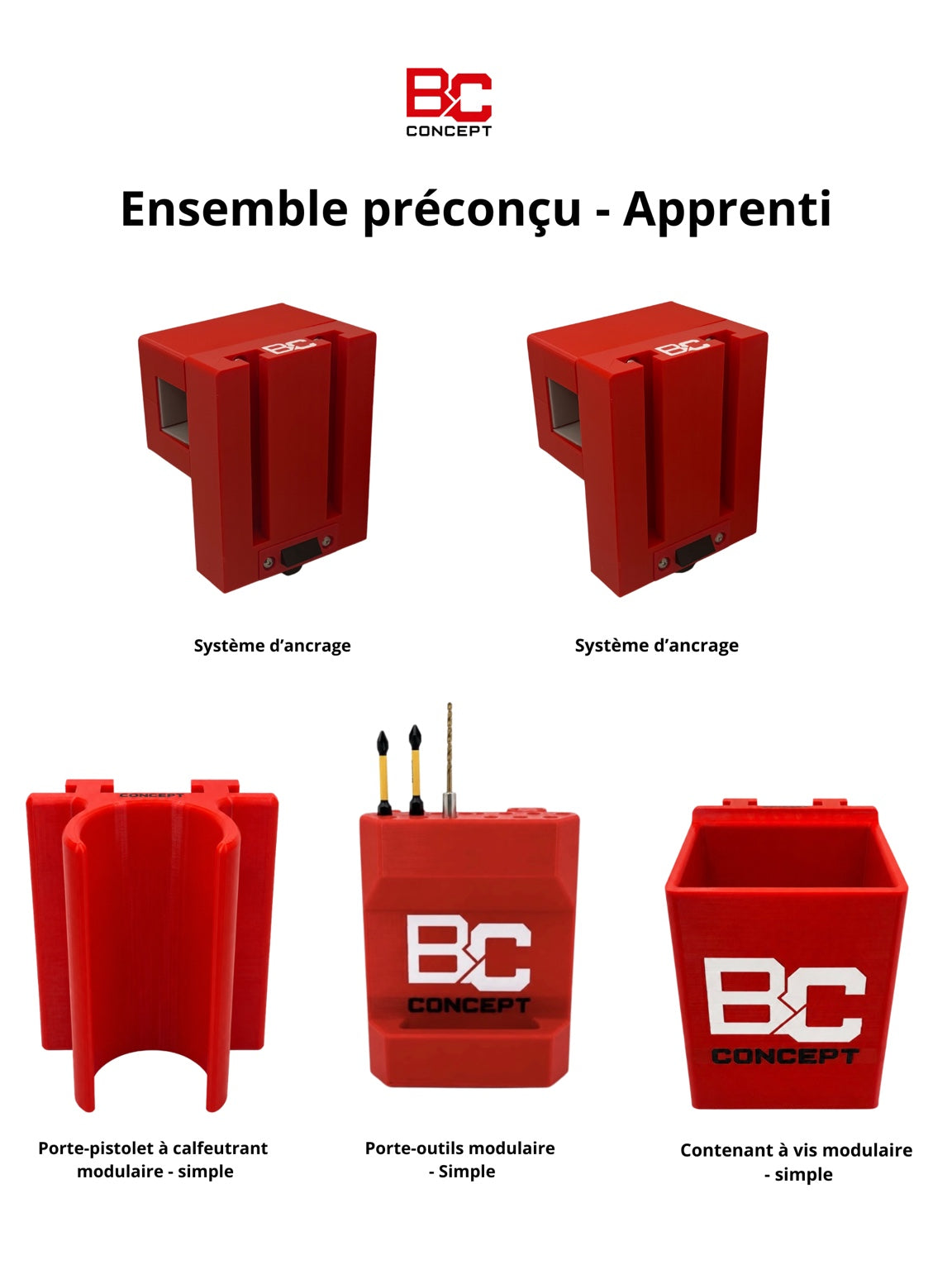 Apprenti - Ensemble préconçu - Plateforme LCMG Ext. 1.55 po